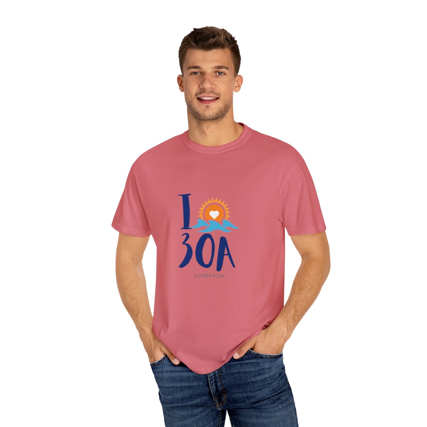 I Love 30A T-Shirt - Unisex Garment-Dyed T-shirt
