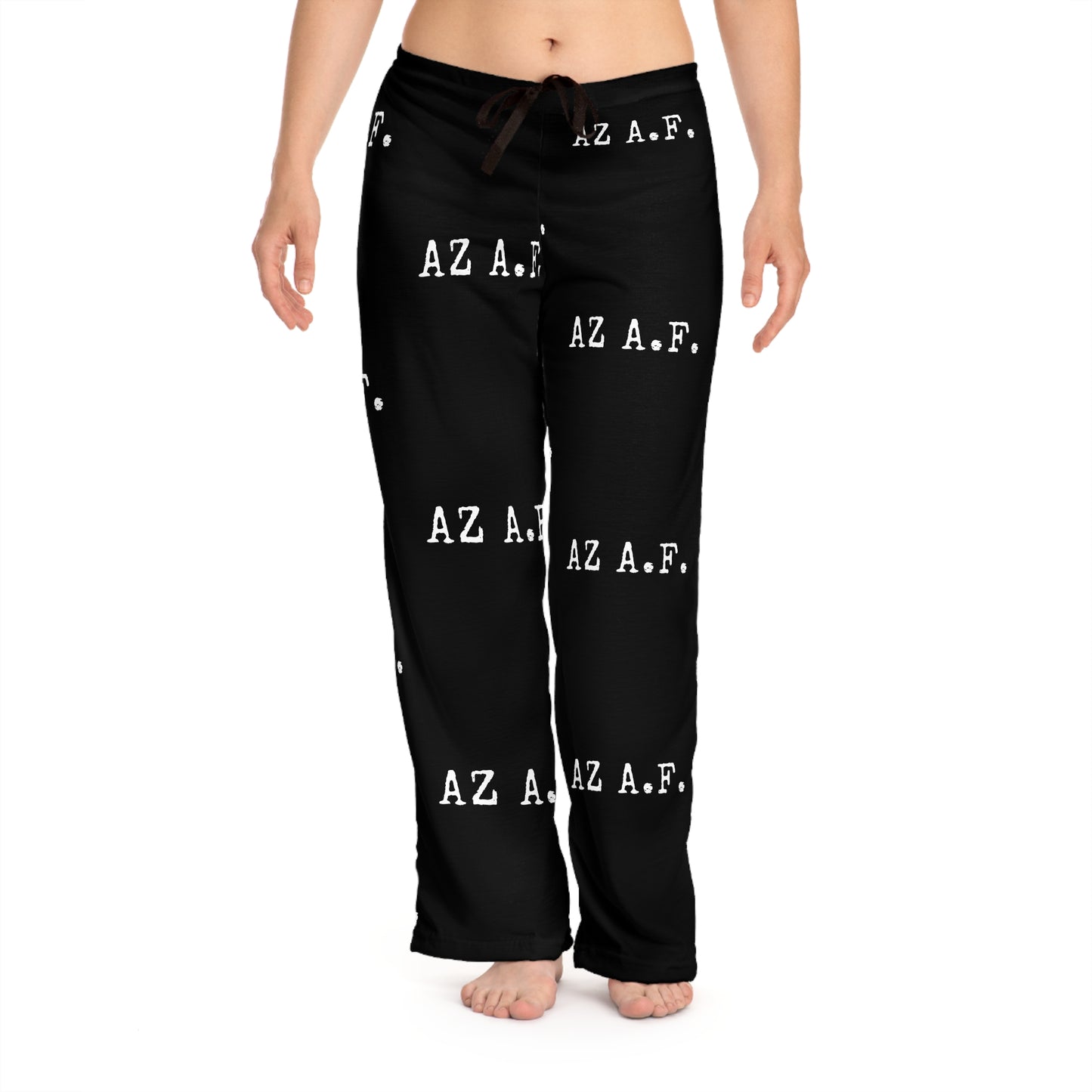 AZ A.F. - Black - Women's Pajama Pants (AOP)