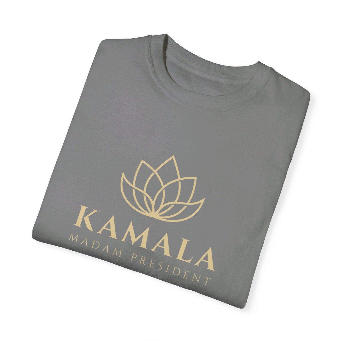 Kamala Madam President w/ Large Fan Design  - Unisex Garment-Dyed T-shirt