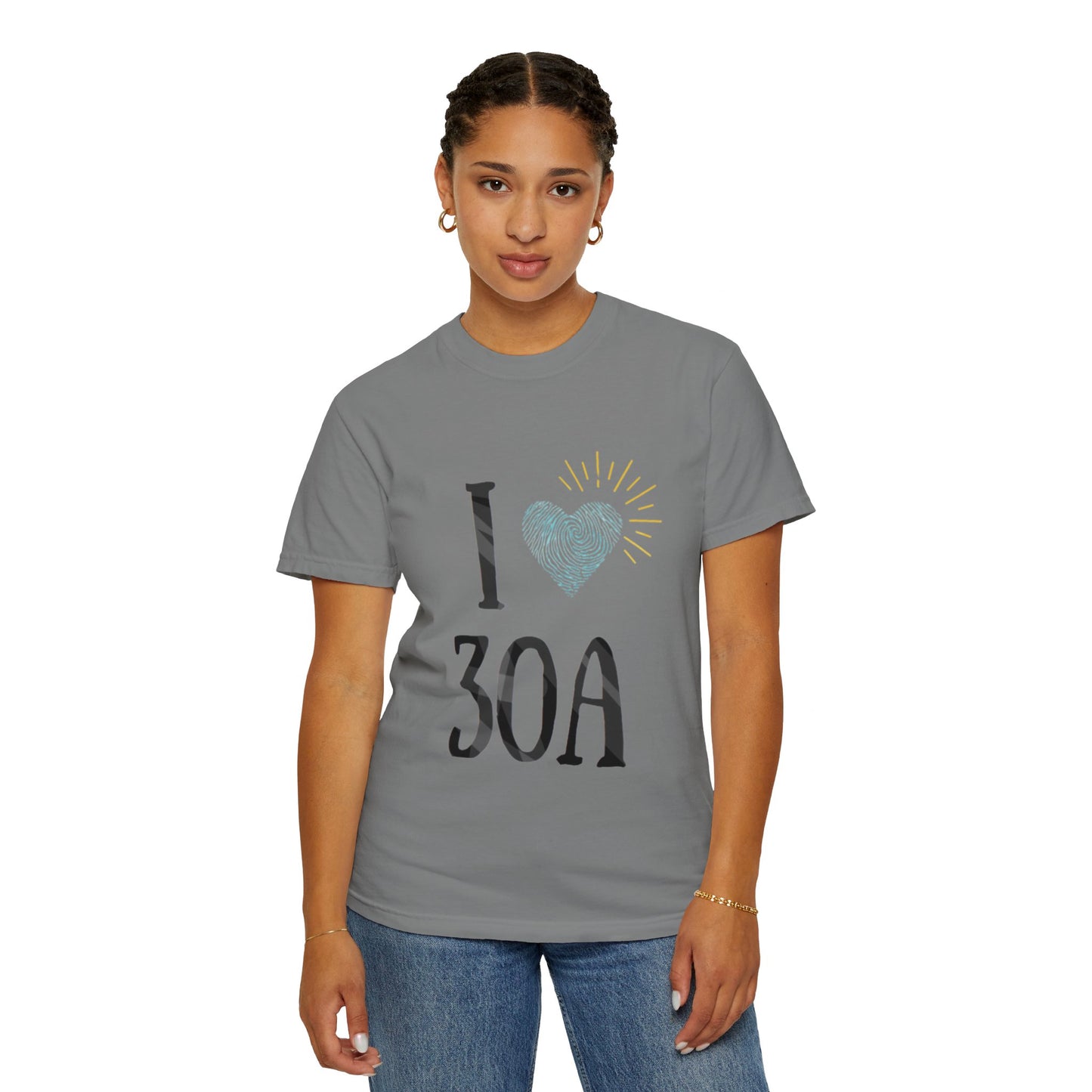 Vintage I Love 30A T-Shirt - Unisex Garment-Dyed T-shirt