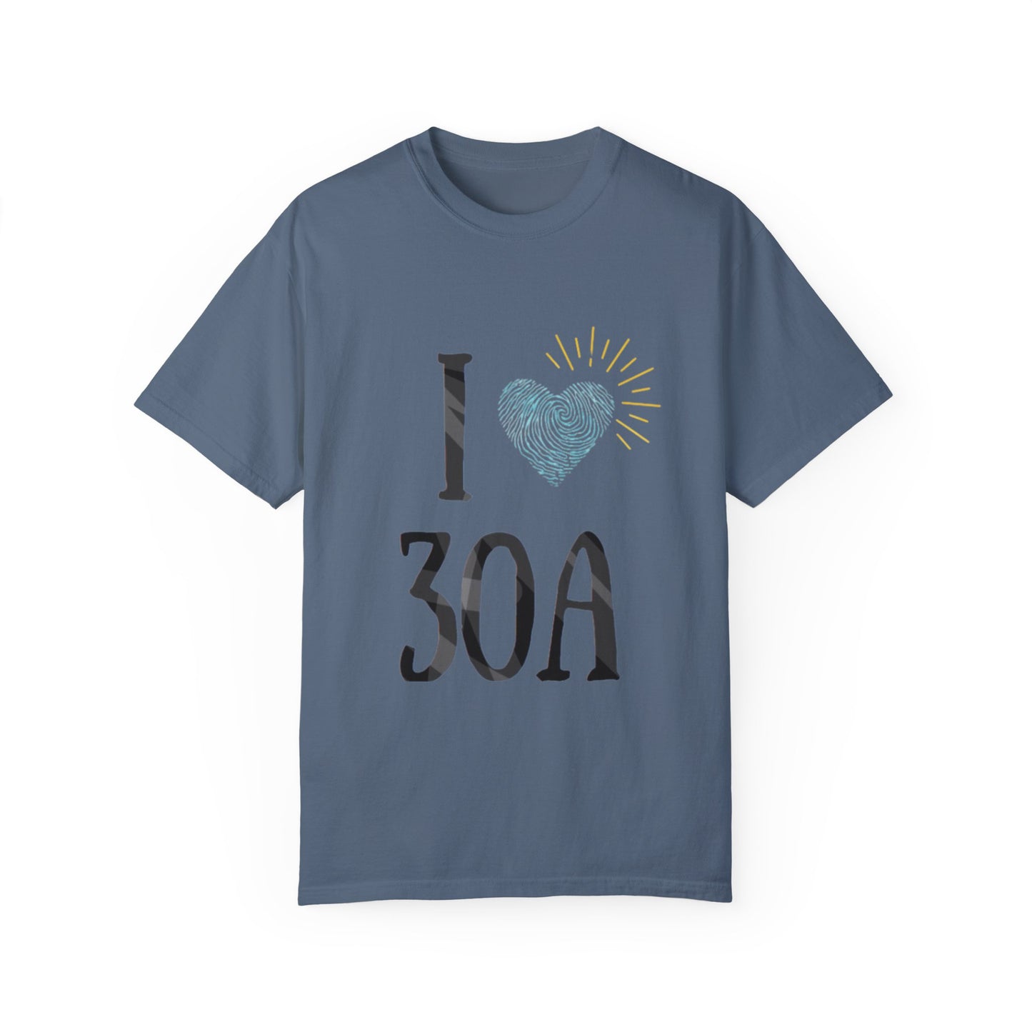 Vintage I Love 30A T-Shirt - Unisex Garment-Dyed T-shirt