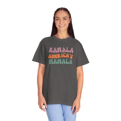 Kamala America's Mamala - Text - Unisex Garment-Dyed T-shirt