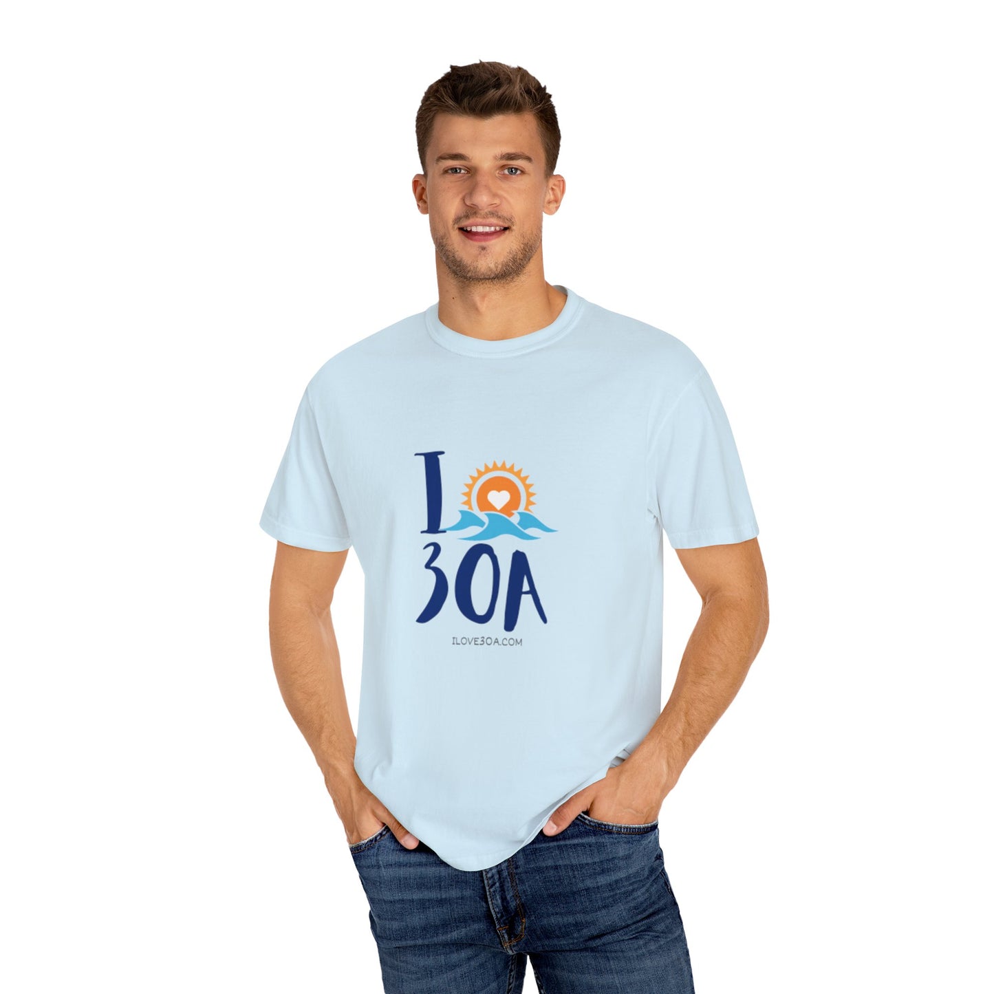 I Love 30A T-Shirt - Unisex Garment-Dyed T-shirt