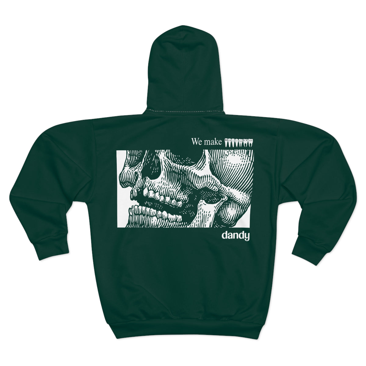 Dandy "We Make Teeth" High Quality Unisex Zip Hoodie (AOP)