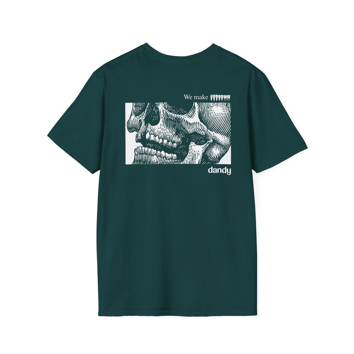Dandy "We Make Teeth" Skull Graphic T-Shirt – 100% Cotton Green or Black