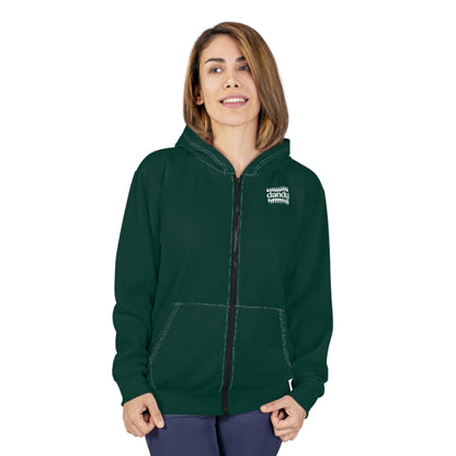 Dandy "We Make Teeth" High Quality Unisex Zip Hoodie (AOP)