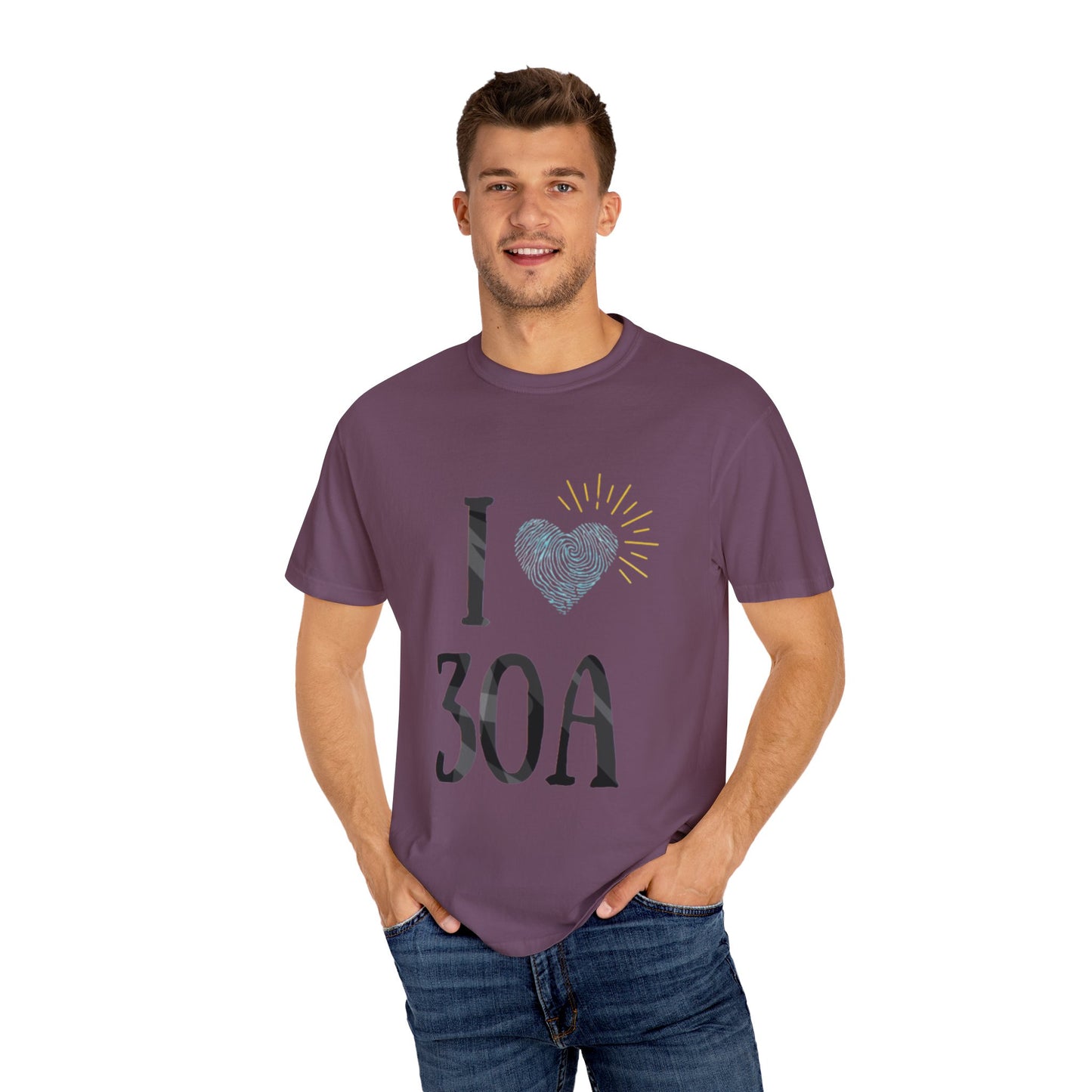 Vintage I Love 30A T-Shirt - Unisex Garment-Dyed T-shirt