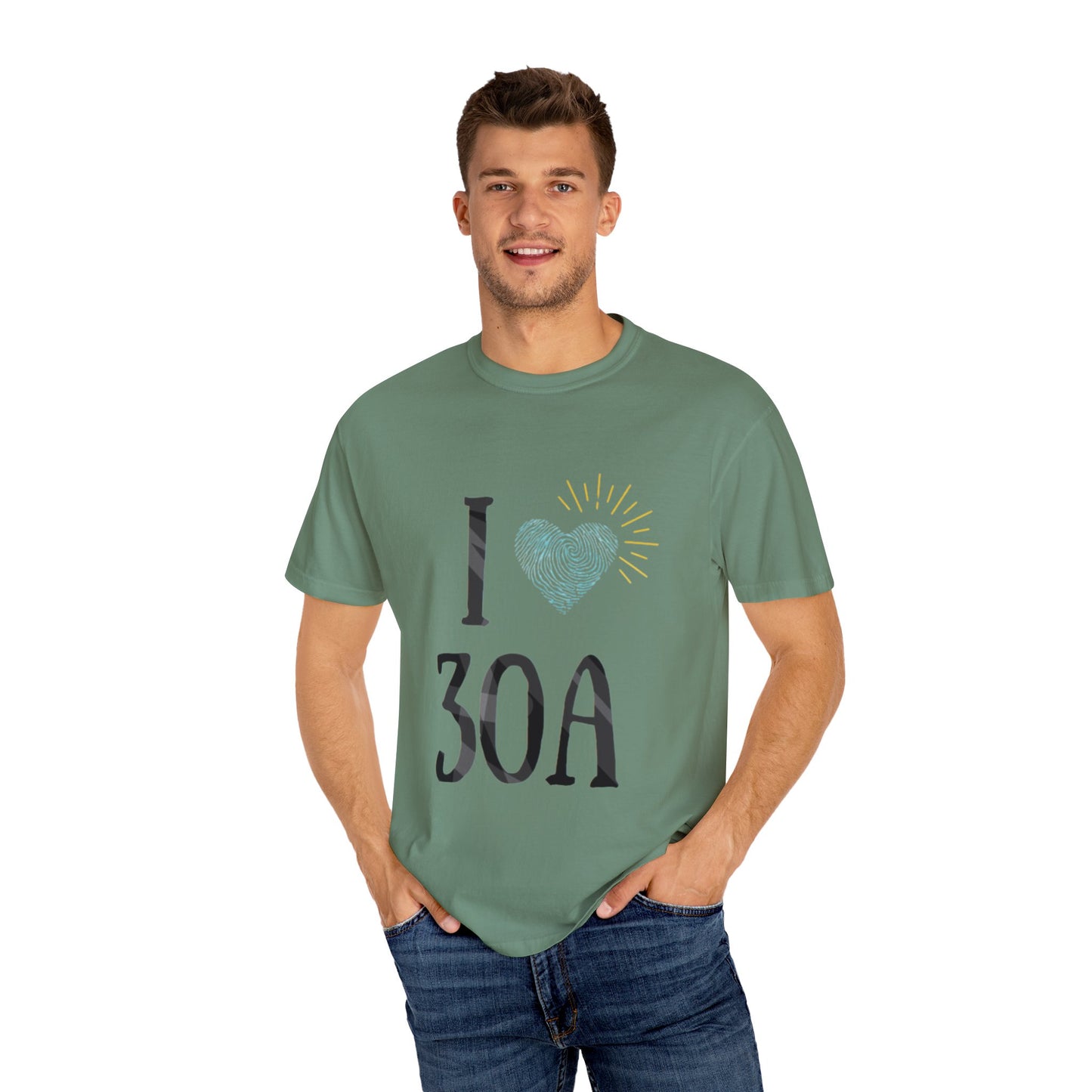 Vintage I Love 30A T-Shirt - Unisex Garment-Dyed T-shirt