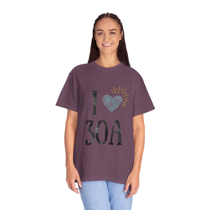 Vintage I Love 30A T-Shirt - Unisex Garment-Dyed T-shirt