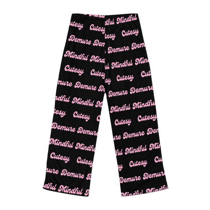 PJs -Very Demure. Very Mindful. Very Cutesy - Black - High Quality Ultra Soft & Comfy Pajama Pants - Made in USA