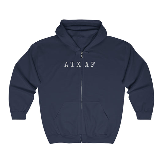 Atown Vibes ATX AF Zip Hoodie - Super Soft and Comfy