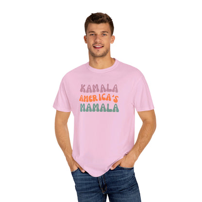 Kamala America's Mamala - Text - Unisex Garment-Dyed T-shirt