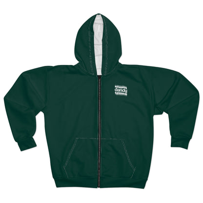 Dandy "We Make Teeth" High Quality Unisex Zip Hoodie (AOP)