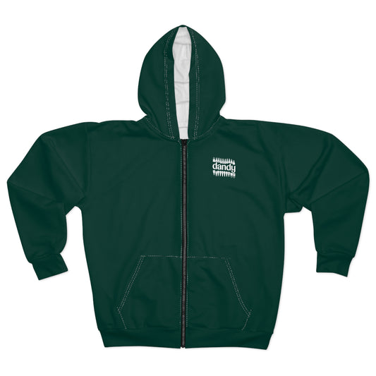 Dandy "We Make Teeth" High Quality Unisex Zip Hoodie (AOP)
