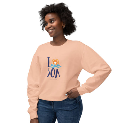 I Love 30A Long Sleeve - Super Soft Unisex Lightweight Crewneck Sweatshirt