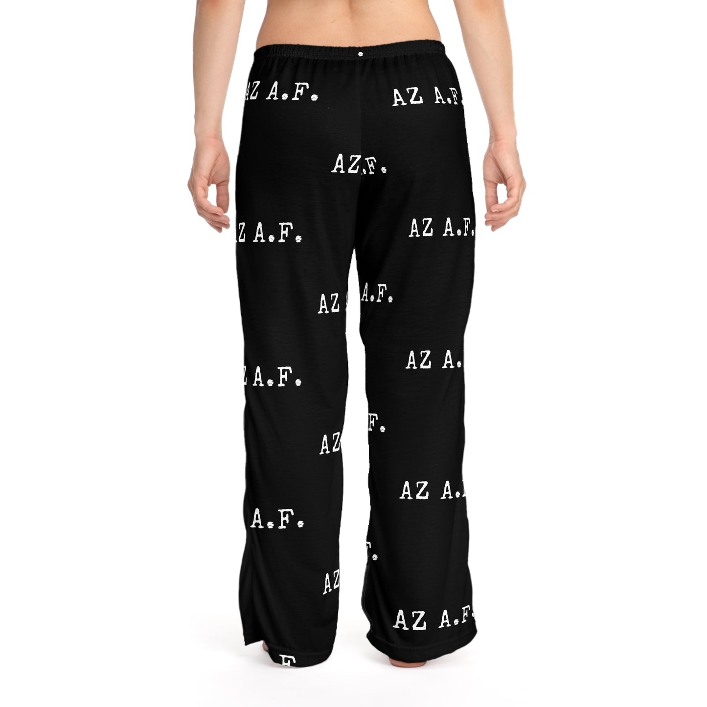 AZ A.F. - Black - Women's Pajama Pants (AOP)