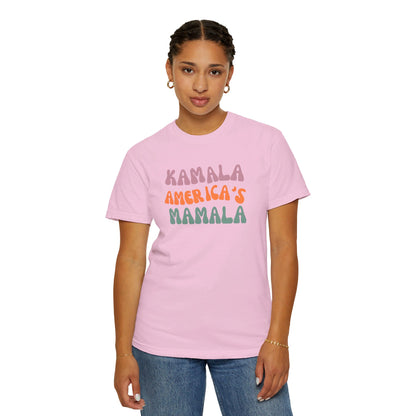 Kamala America's Mamala - Text - Unisex Garment-Dyed T-shirt