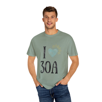 Vintage I Love 30A T-Shirt - Unisex Garment-Dyed T-shirt