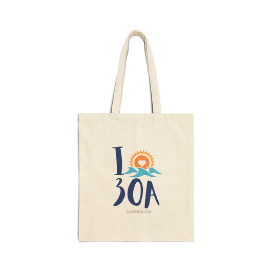 I Love 30A - Cotton Canvas Tote Bag